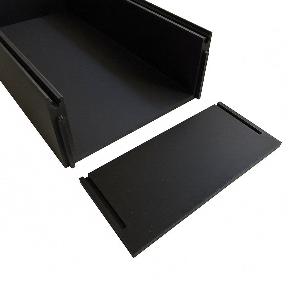 46HP 3U Eurorack Modular Synth Skiff Case – Black Desktop Enclosure